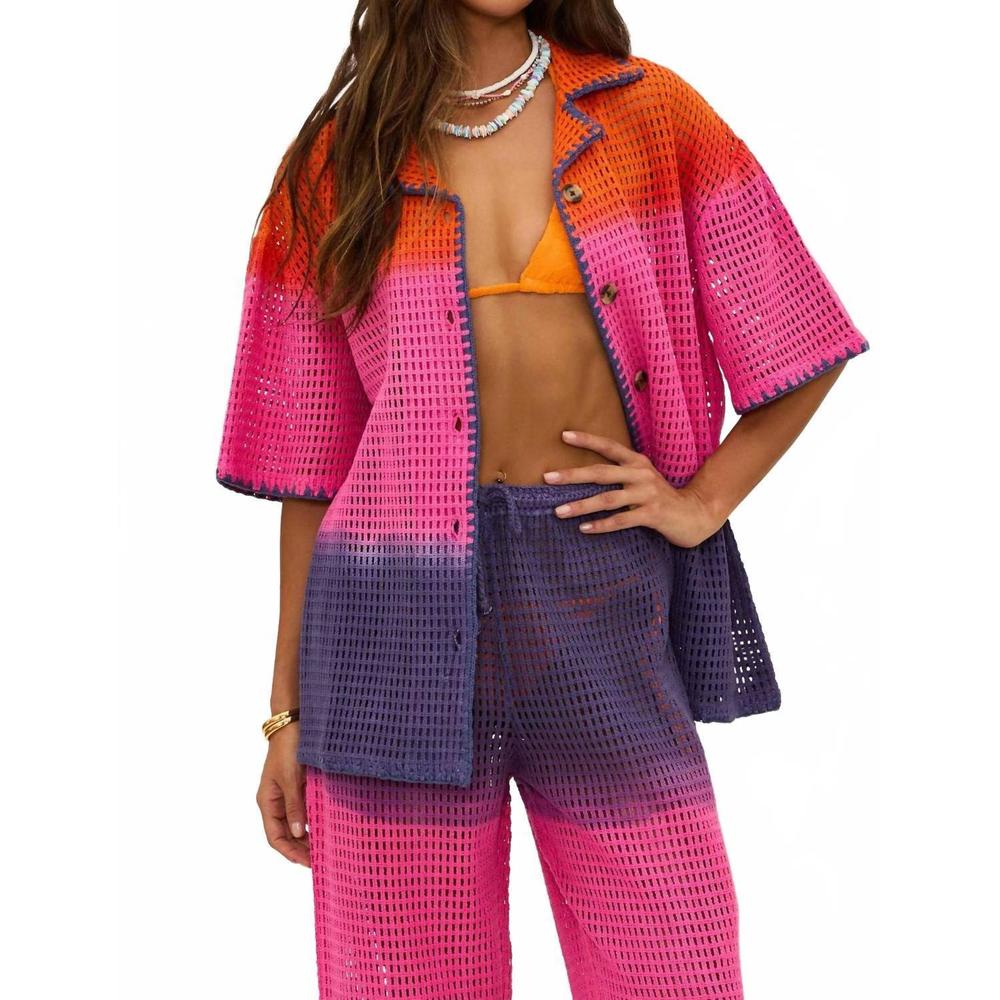 NEW BEACH RIOT ira button front top in multi - Picture 4 of 10